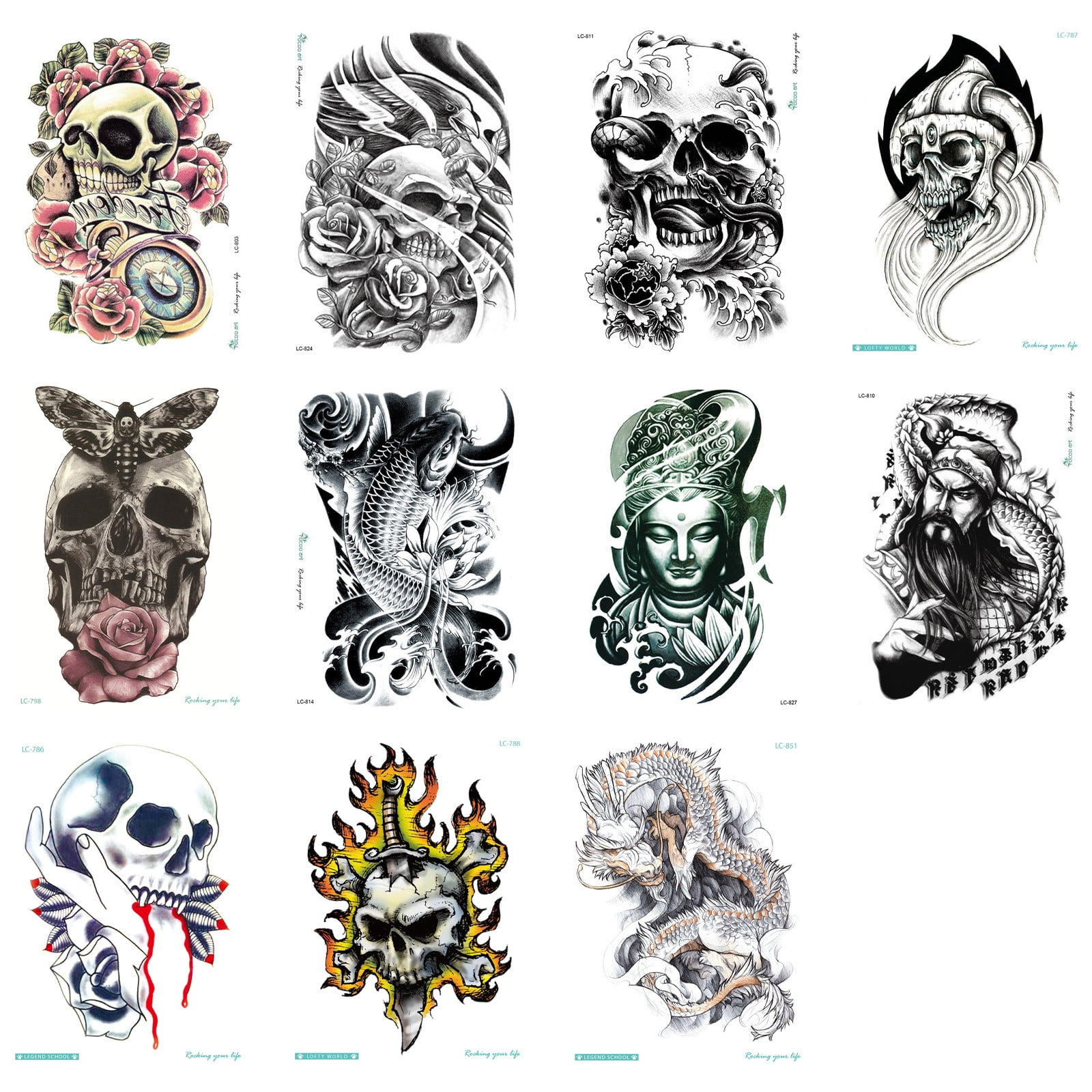 Scary Tattoo Designs PNG Transparent Images Free Download | Vector Files |  Pngtree